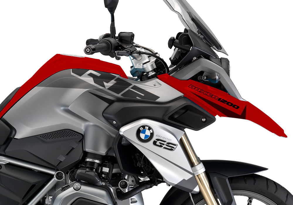 BMW R1200GS LC Racing Red Alive Black/ Grey Stickers Kit - Image 2