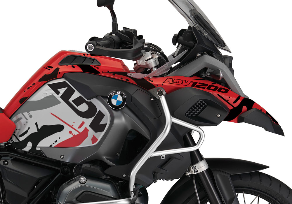 BMW R1200GS LC Adventure Racing Red Safari Black Red Stickers Kit - Image 2