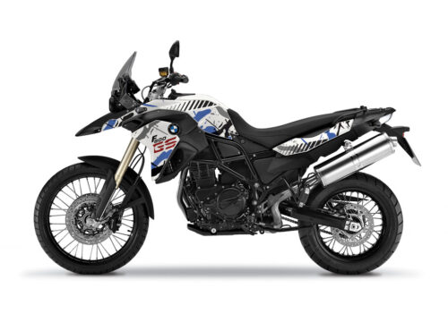 BMW F800GS Alpine White Safari Blue, Black, Gray Stickers Kit