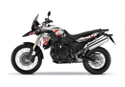 BMW F800GS Alpine White Safari Red, Black, Gray Stickers Kit