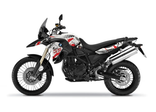 BMW F800GS Alpine White Safari Red, Black, Gray Stickers Kit