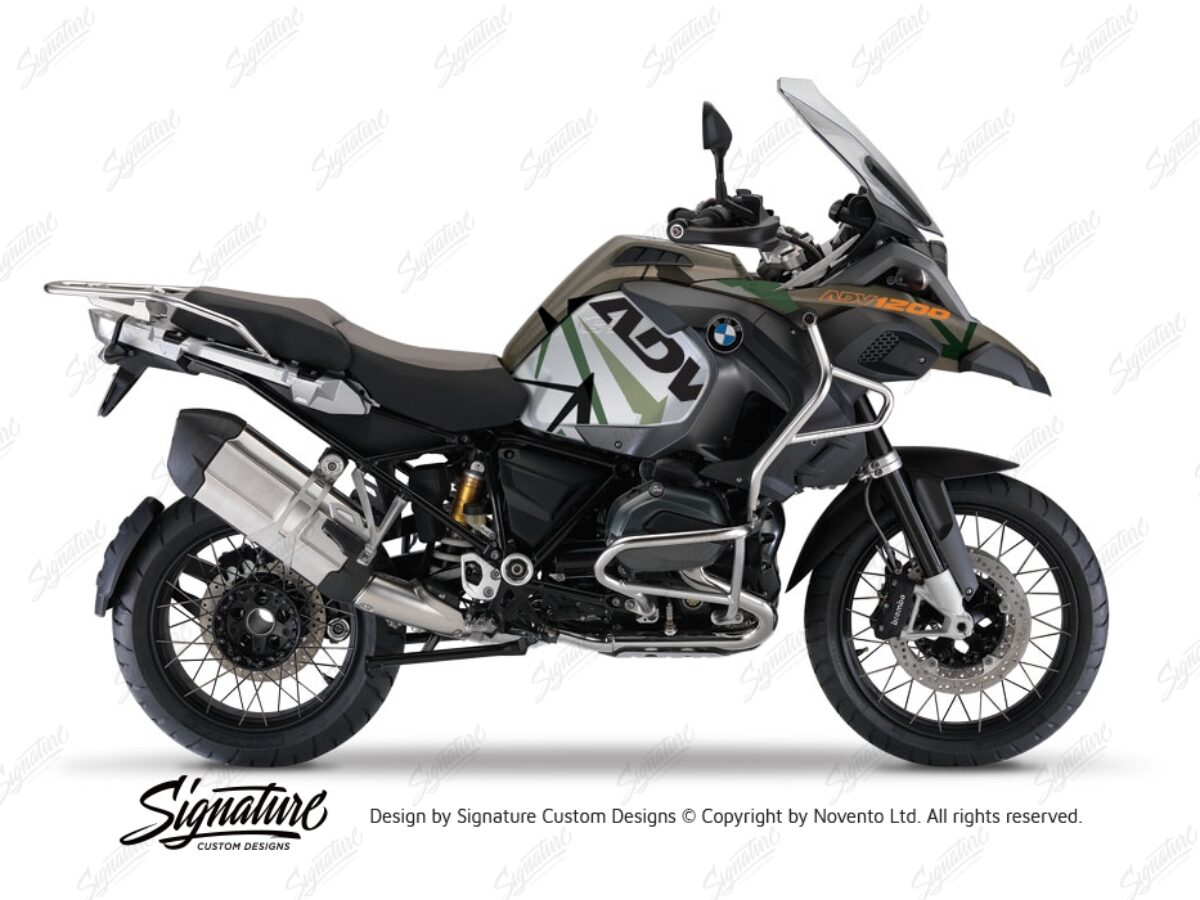 BMW R1200GS LC Adventure Olive Green Spike Green Black Stickers