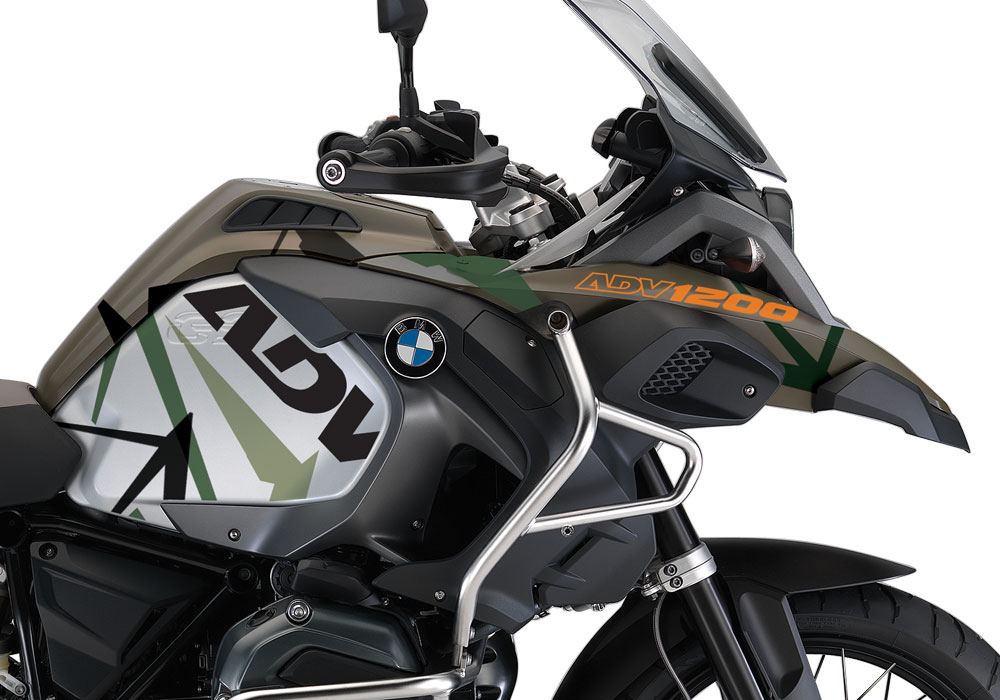BMW R1200GS LC Adventure Olive Green Spike Green Black Stickers Kit - Image 2