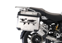 BMW Aluminum Side Panniers The Globe Black Matte Stickers