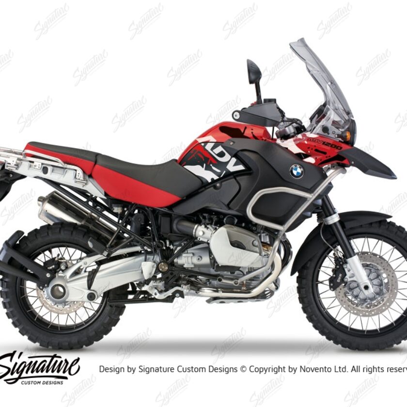 BMW R1200GS Adventure Red 2008-2013 Safari Red Black White