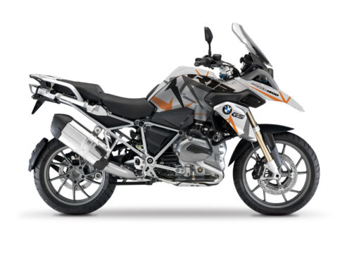 BMW R1200GS LC White Spike Orange Black Grey Stickers Kit
