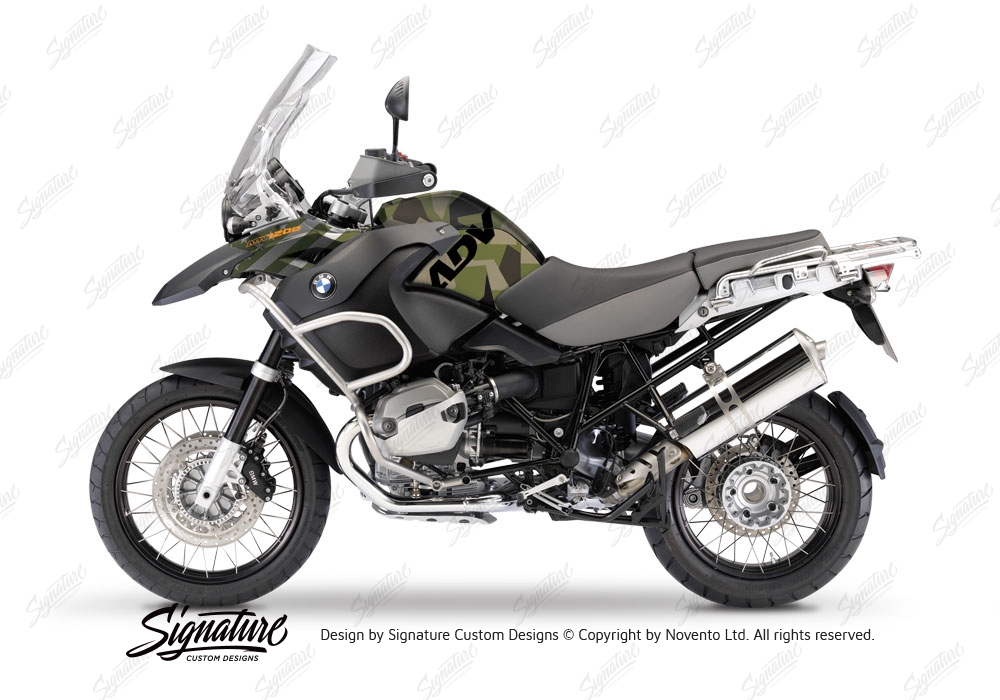 BMW R1200GS LC M90 Grey Camo Stickers Kit - Signature Custom Designs