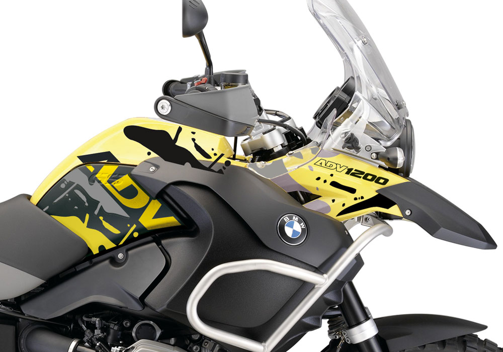 BMW R1200GS Adventure year 2008-2013 Safari White Black Dark Silver Stickers Kit - Image 2