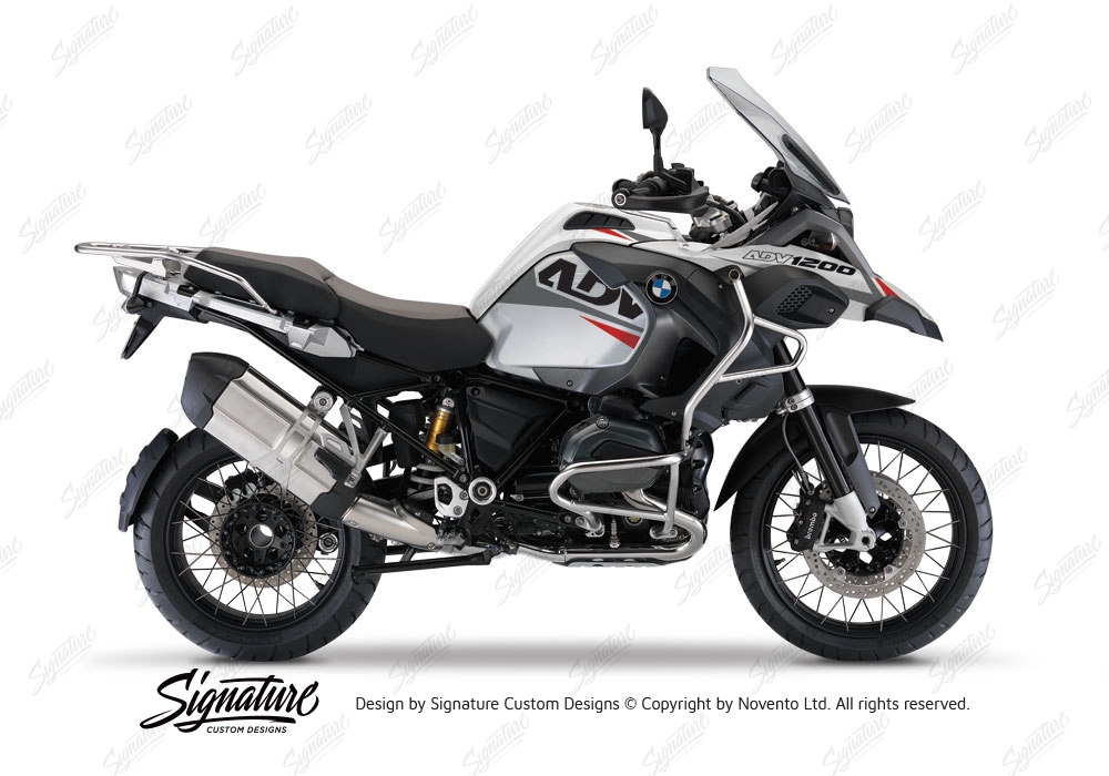 BMW R1200GS LC Adventure White Alive Grey and Red Stickers Kit - Signature  Custom Designs