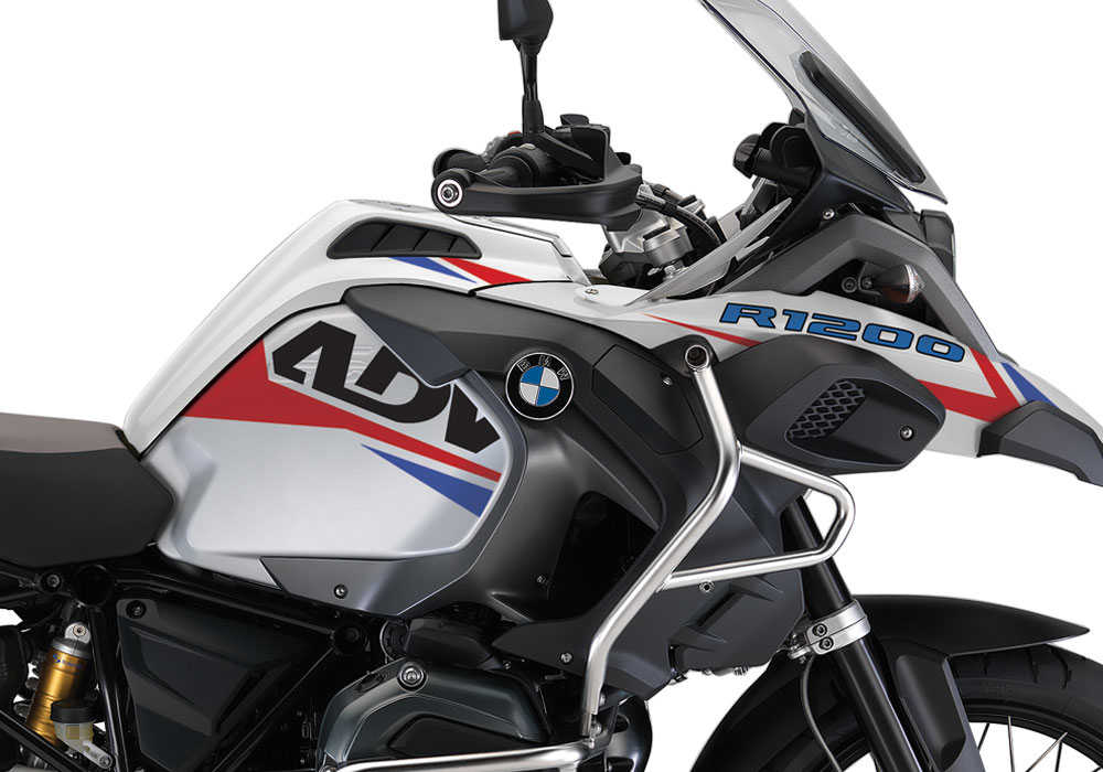 BMW R1200GS LC Adventure White Alive Red and Blue Stickers Kit - Image 2