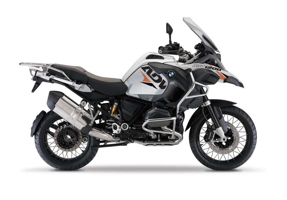 BMW R1200GS LC Adventure White Velos Orange and Black Stickers Kit