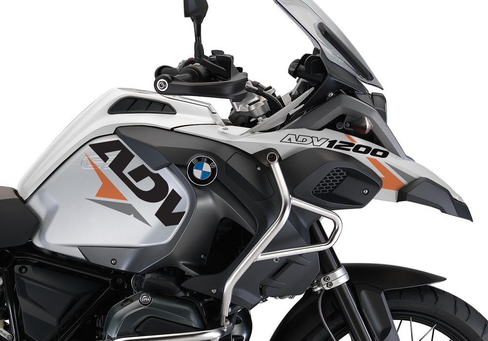 BMW R1200GS LC Adventure White Velos Orange and Grey Stickers Kit - Image 2