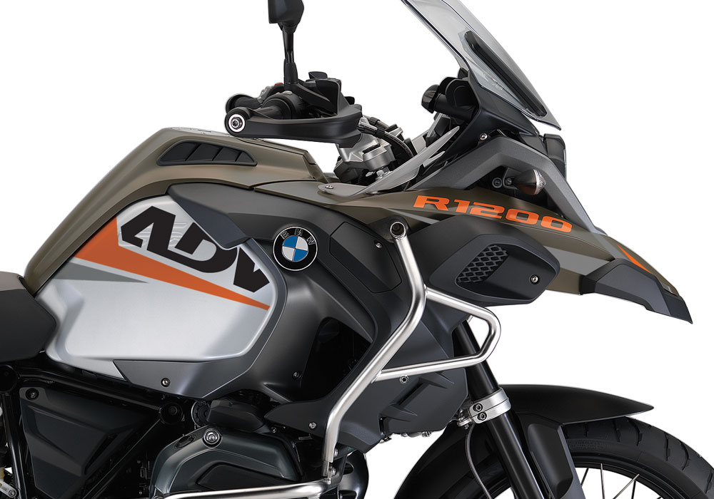 BMW R1200GS LC Adventure Olive Matte Vivo Orange Grey Stickers Kit - Image 2