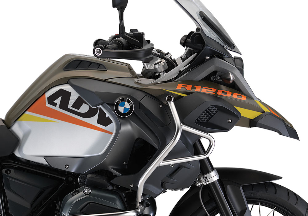 BMW R1200GS LC Adventure Olive Matte Vivo Yellow Orange Stickers Kit - Image 2