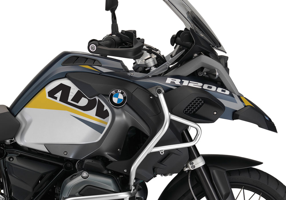 BMW R1200GS LC Adventure Ocean Blue Metallic Alive Yellow Grey Stickers Kit - Image 2