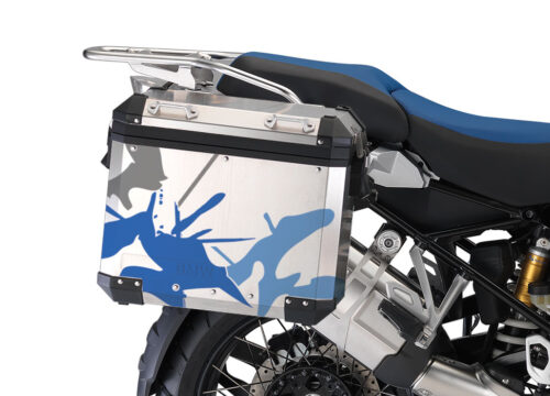 BMW Aluminum Side Panniers Safari Blue Variations Stickers Kit