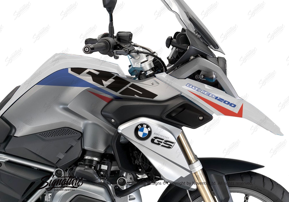 BMW R1200GS LC Adventure White Alive Grey and Red Stickers Kit