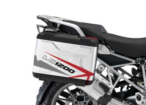 BMW Vario Side Panniers Spike Red & Grey Stickers Kit