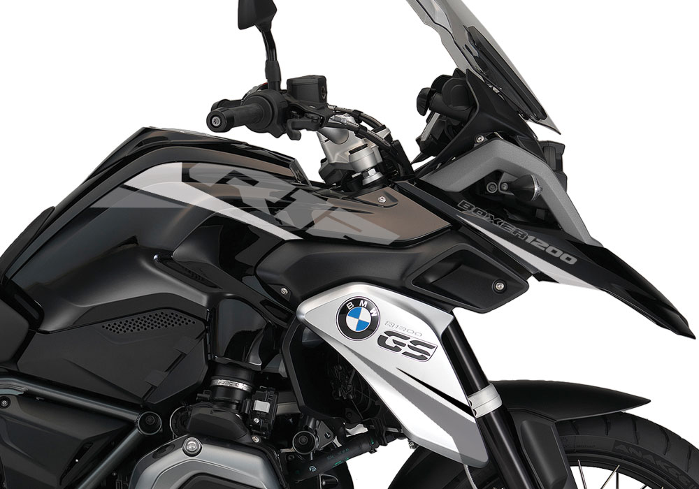 BMW R1200GS LC Triple Black Vivo White Grey Stickers Kit - Image 2