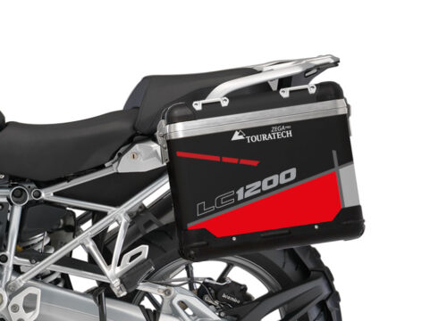 Touratech Zega Pro Side Panniers Vector Red Sticker Kit