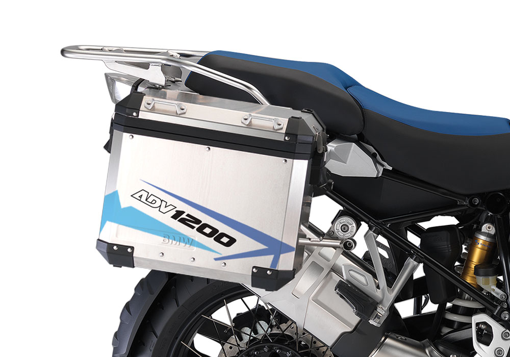 BMW Aluminum Side Panniers Spike Blue Variations Stickers Kit