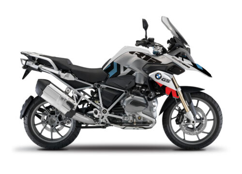 BMW R1200GS LC Alpine White Blue & Red Dazzle Design Stickers Kit