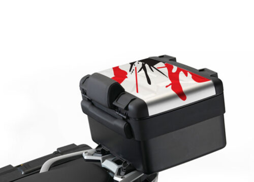 BMW Vario Top Box Safari Red Stickers Kit