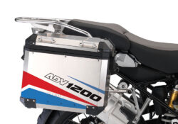 BMW Aluminum Side Panniers Vivo Red & Blue Stickers Kit