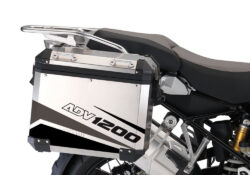 BMW Aluminum Side Panniers Vivo Grey & Black Stickers Kit