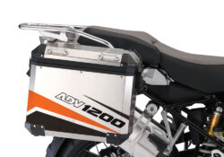 BMW Aluminum Side Panniers Vivo Orange & Black Stickers Kit