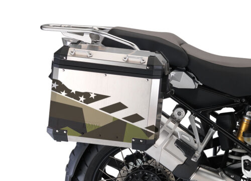 BMW Aluminum Side Panniers M90 Military Camo Stickers Kit