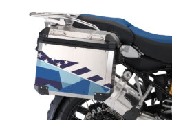 BMW Aluminum Side Panniers M90 Blue Camo Stickers Kit