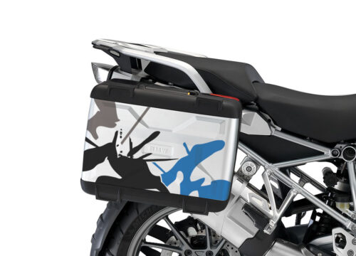 BMW Vario Panniers Safari Blue Black Grey Stickers Kit