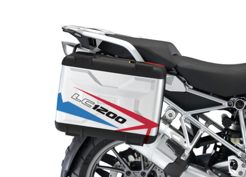 BMW Vario Side Panniers Spike Red & Blue Stickers Kit