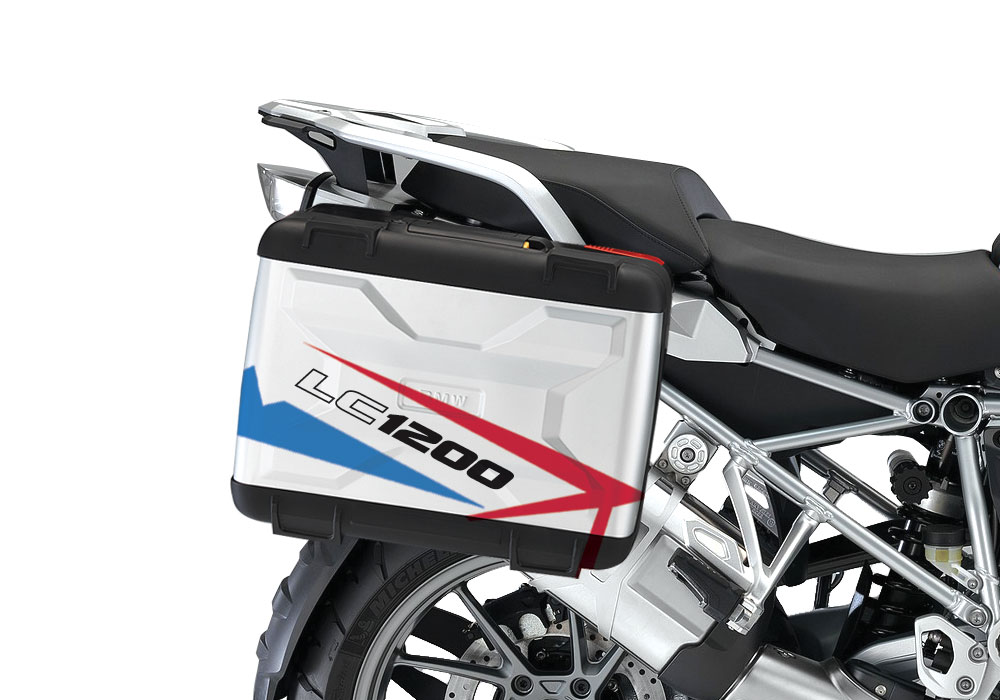 BMW Vario Side Panniers Spike Red & Blue Stickers Kit
