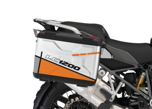 BMW Vario Side Panniers Vector Black & Orange Stickers Kit