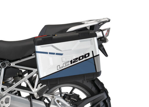 BMW Vario Side Panniers Vector Dark Blue Stickers Kit