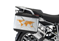 BMW Vario Side Panniers The Globe Orange Stickers Kit