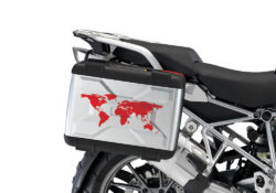 BMW Vario Side Panniers The Globe Red Stickers Kit