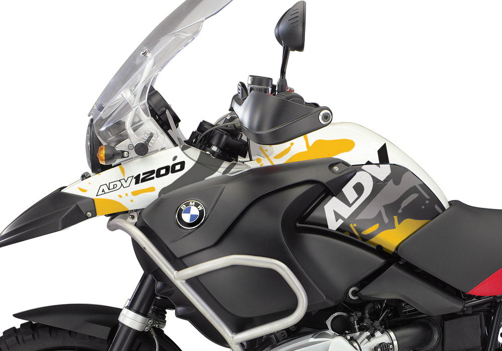 BMW R1200GS Adventure 2006-2007 Alpine White Safari Yellow Black Stickers Kit - Image 2