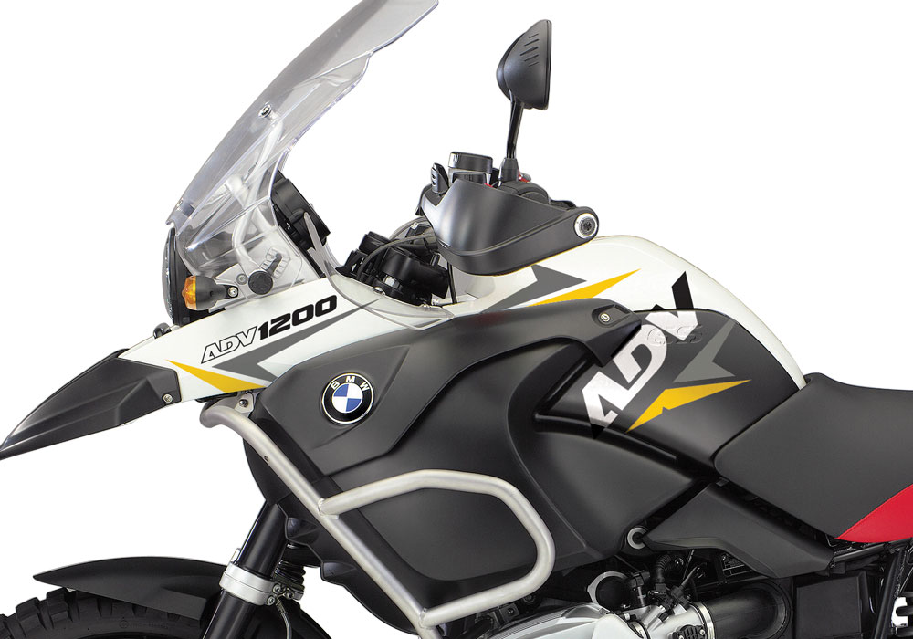 BMW R1200GS Adventure 2006-2007 Alpine White Velos Yellow Stickers Kit - Image 2