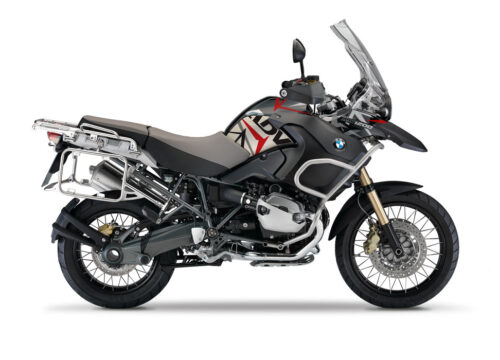 BMW R1200GS Adventure 2012-2013 Midnight Black 90 Years Spike Red Stickers Kit