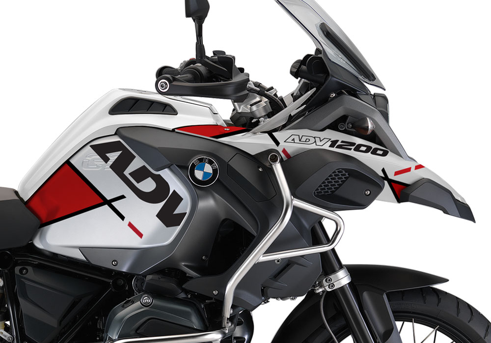 BMW R1200GS LC Adventure Alpine White Vector Red Stickers Kit - Image 2