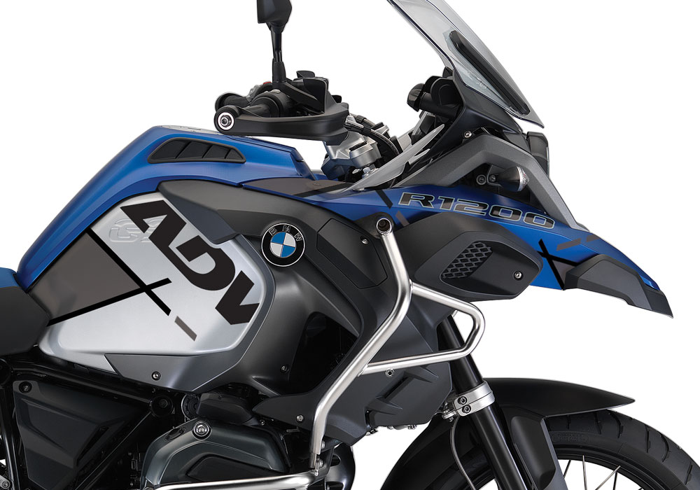 BMW R1200GS LC Adventure Racing Blue Vector Grey Stickers Kit - Image 2