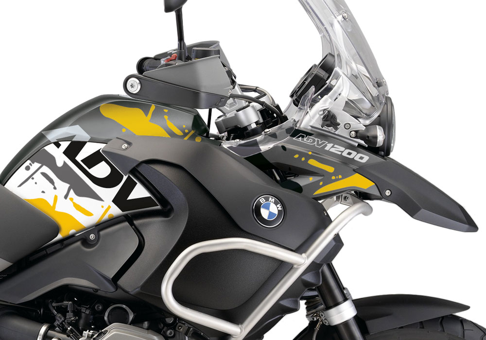 BMW R1200GS Adventure 2008-2013 Charcoal Grey Safari Yellow
