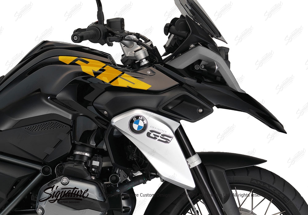 Set Stickers Side Tank Motorcycle BMW R 1200 GS LC Black