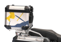 BMW Alluminium Top Box Safari Dark Blue Yellow