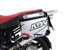 BMW Aluminum Side Panniers Safari Red & Black Stickers Kit