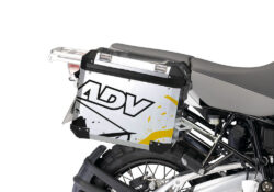 BMW Aluminum Side Panniers Safari Yellow & Black Stickers Kit
