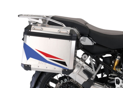 BMW Aluminum Side Panniers Alive Red & Blue Stickers Kit
